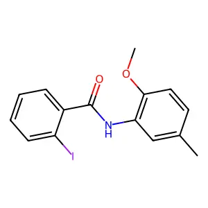 2-iodo-N-(2-methoxy-5-methylphenyl)benzamide structure