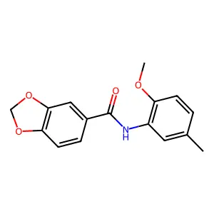N-(2-Methoxy-5-methylphenyl)-1,3-benzodioxole-5-carboxamide structure