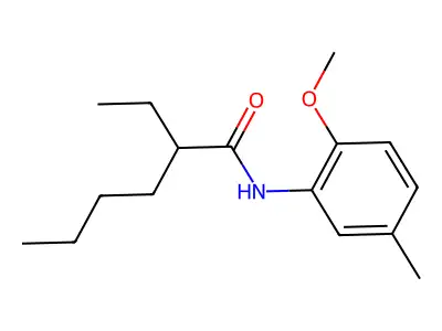 2-ethyl-N-(2-methoxy-5-methylphenyl)hexanamide structure