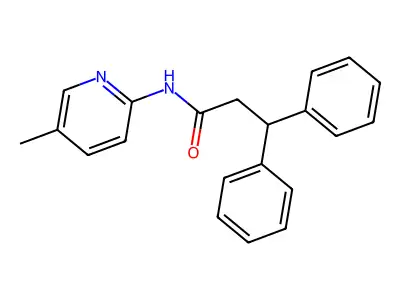 N-(5-methyl-2-pyridinyl)-3,3-diphenylpropanamide structure