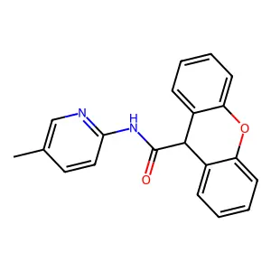 N-(5-methylpyridin-2-yl)-9H-xanthene-9-carboxamide structure