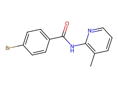 4-bromo-N-(3-methylpyridin-2-yl)benzamide structure