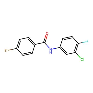 4-bromo-N-(3-chloro-4-fluorophenyl)benzamide structure