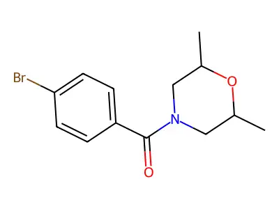 4-(4-Bromobenzoyl)-2,6-dimethylmorpholine structure