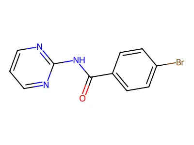 4-bromo-N-pyrimidin-2-ylbenzamide structure