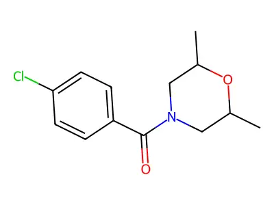 2,6-Dimethylmorpholin-4-yl 4-chlorophenyl ketone structure