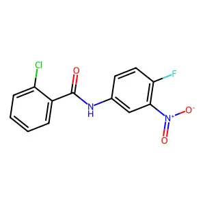 2-chloro-N-(4-fluoro-3-nitrophenyl)benzamide structure
