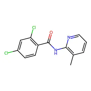 2,4-二氯-N-(3-甲基-2-吡啶yl)苯甲酰胺 structure