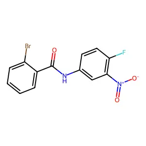 2-bromo-N-(4-fluoro-3-nitrophenyl)benzamide structure