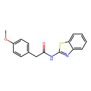 N-(1,3-benzothiazol-2-yl)-2-(4-methoxyphenyl)acetamide structure