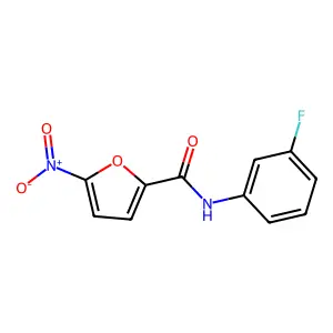 N-(3-fluorophenyl)-5-nitrofuran-2-carboxamide structure