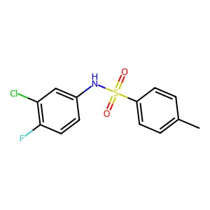 N-(3-chloro-4-fluorophenyl)-4-methylbenzenesulfonamide structure