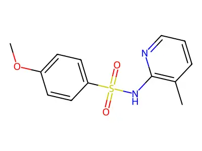 4-methoxy-N-(3-methyl-2-pyridinyl)benzenesulfonamide structure