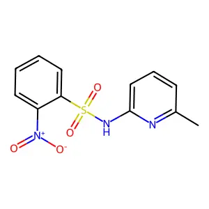 N-(6-methylpyridin-2-yl)-2-nitrobenzenesulfonamide structure