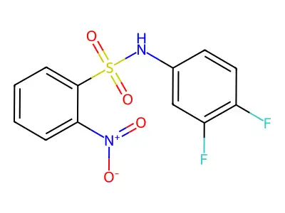 N-(3,4-difluorophenyl)-2-nitrobenzenesulfonamide structure
