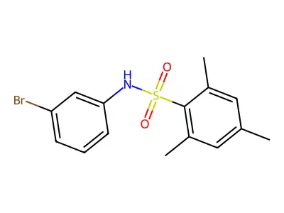 N-(3-bromophenyl)-2,4,6-trimethylbenzenesulfonamide structure