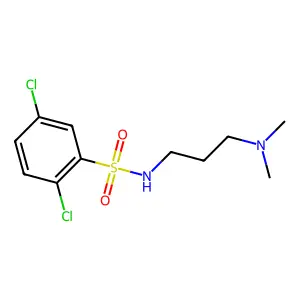 2,5-dichloro-N-[3-(dimethylamino)propyl]benzenesulfonamide structure