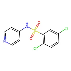 2,5-dichloro-N-pyridin-4-ylbenzenesulfonamide structure
