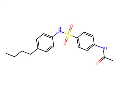 N-(4-(N-(4-Butylphenyl)sulfamoyl)phenyl)acetamide structure