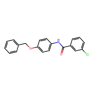 3-chloro-N-(4-phenylmethoxyphenyl)benzamide structure