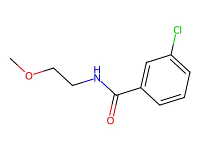 3-chloro-N-(2-methoxyethyl)benzamide structure