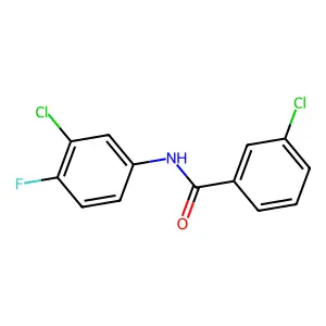 3-chloro-N-(3-chloro-4-fluorophenyl)benzamide structure