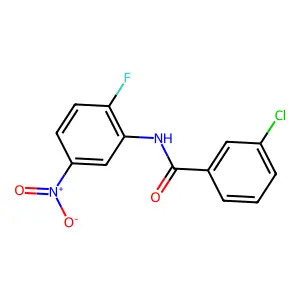 3-chloro-N-(2-fluoro-5-nitrophenyl)benzamide structure