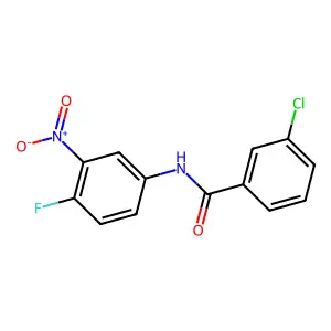 3-chloro-N-(4-fluoro-3-nitrophenyl)benzamide structure