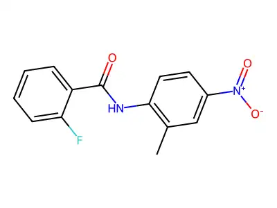 2-fluoro-N-(2-methyl-4-nitrophenyl)benzamide structure