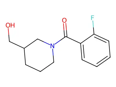 (2-Fluorophenyl)(3-(hydroxymethyl)piperidin-1-yl)methanone structure