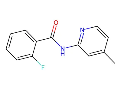 2-fluoro-N-(4-methyl-2-pyridinyl)benzamide structure