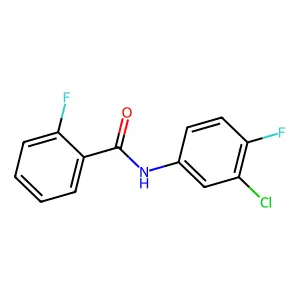 N-(3-chloro-4-fluorophenyl)-2-fluorobenzamide structure