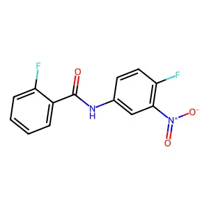 2-fluoro-N-(4-fluoro-3-nitrophenyl)benzamide structure