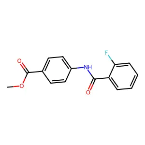 Methyl 4-(2-fluorobenzamido)benzoate structure