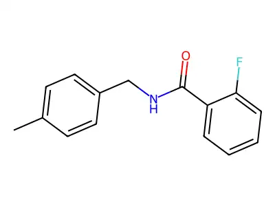 2-fluoro-N-(4-methylbenzyl)benzamide structure