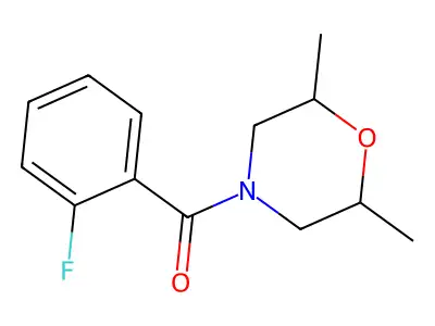 (2,6-Dimethylmorpholin-4-yl)-(2-fluorophenyl)methanone structure