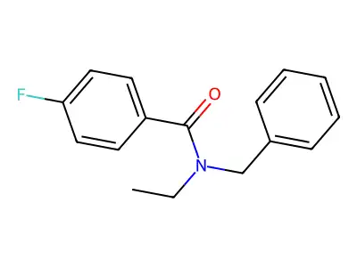 N-benzyl-N-ethyl-4-fluorobenzamide structure