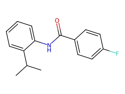 4-Fluoro-N-[2-(1-methylethyl)phenyl]benzamide structure
