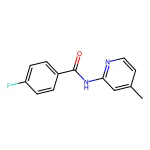 4-fluoro-N-(4-methylpyridin-2-yl)benzamide structure