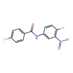 4-fluoro-N-(4-fluoro-3-nitrophenyl)benzamide structure