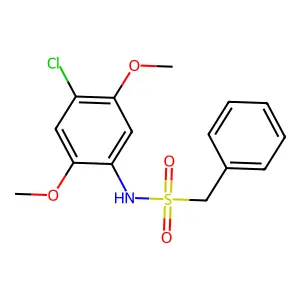 N-(4-chloro-2,5-dimethoxyphenyl)-1-phenylmethanesulfonamide structure