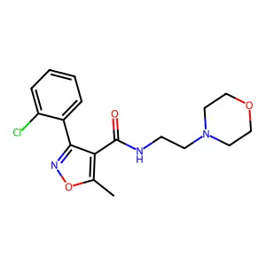(3-(2-Chlorophenyl)-5-methylisoxazol-4-YL)-N-(2-morpholin-4-ylethyl)formamide structure