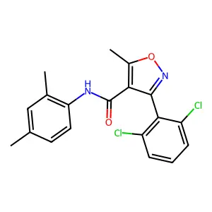 3-(2,6-dichlorophenyl)-N-(2,4-dimethylphenyl)-5-methyl-1,2-oxazole-4-carboxamide structure
