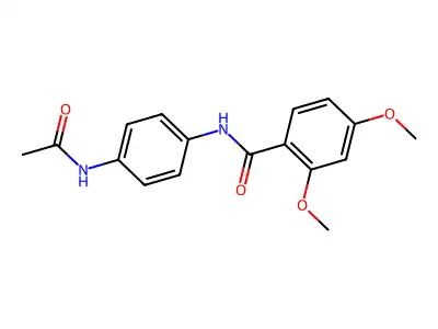 N-[4-(acetylamino)phenyl]-2,4-dimethoxybenzamide structure