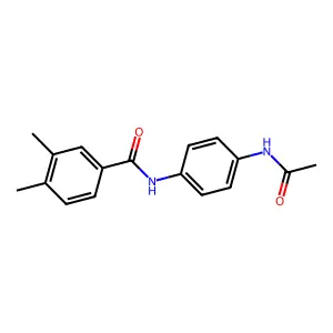N-(4-acetamidophenyl)-3,4-dimethylbenzamide structure