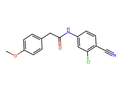 N-(3-chloro-4-cyanophenyl)-2-(4-methoxyphenyl)acetamide structure