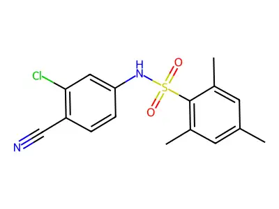 N-(3-chloro-4-cyanophenyl)-2,4,6-trimethylbenzenesulfonamide structure