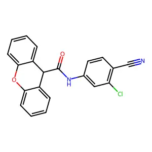 N-(3-chloro-4-cyanophenyl)-9H-xanthene-9-carboxamide structure