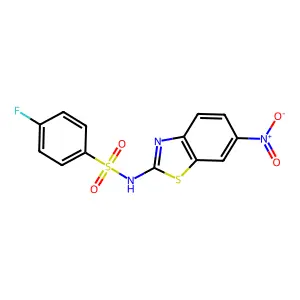 4-fluoro-N-(6-nitro-1,3-benzothiazol-2-yl)benzenesulfonamide structure