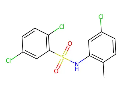 2,5-dichloro-N-(5-chloro-2-methylphenyl)benzenesulfonamide structure